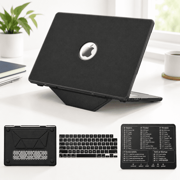 Laptop Shell for MacBook Air 13 Inch M5 M4 M3 M2 (2026-2022) Black