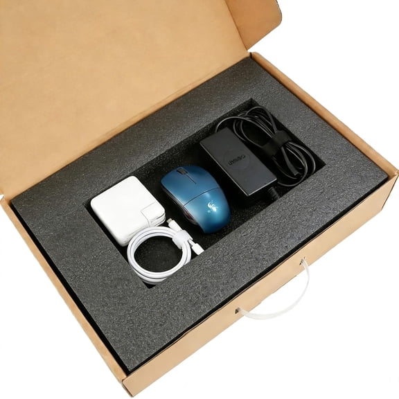Laptop Shipping Box Cardboard Laptop Sleeves Secure Mailing Boxes with Protection Foam for Computer Shipping (Black)