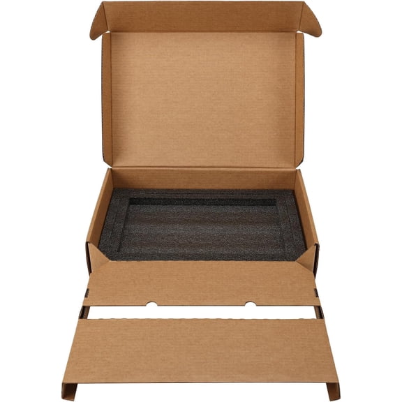 Laptop Shipping Box with Cushioned Foam, Up to 17 inch Corrugated Cardboard Mailer for Laptop Notebook Shipment,1 Pack
