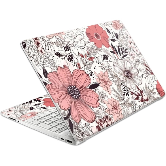 Laptop Skin Decal HP 15.6" - Botanical, Laptop Cover Sticker, No Cutting Required, No Bubble, Waterproof, Scratch Resistant - Including Wide Screen and Wrist Pad