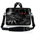 thumbnail image 1 of Laptop Skin Shop 10-11.6 inch Neoprene Laptop Sleeve Bag Carrying Case with Handle and Adjustable Shoulder Strap - Red Eye Dark Ghost Zhombie Skull, 1 of 1