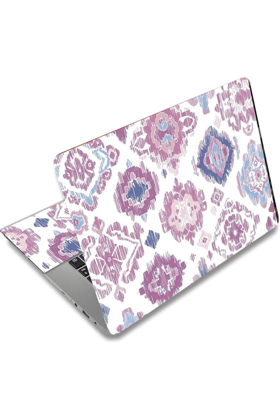 Laptop Skin Stickers Laptops Cover Decals Notebook PC Computer Art Protector Universal Reusable Waterproof Vinyl Art Decal Fits 12-15.6 inch Pink Watercolor Style Tribal Pattern Colorful DIY