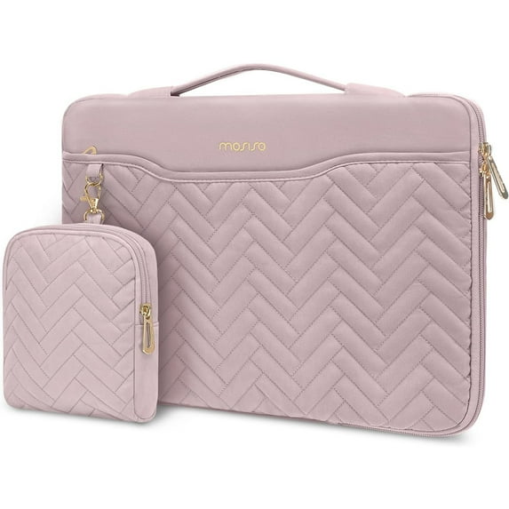 Laptop Sleeve 13 14 15 16 inch for MacBook Air Pro M3 M2 M1 Dell Acer Asus Travel Work Carrying Bag Notebook Briefcase Handbag (Pink,13-14 inch)