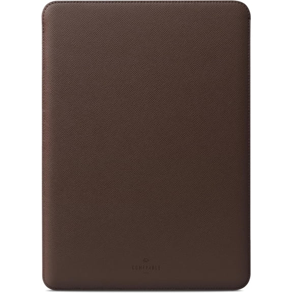 Laptop Sleeve 13 Inch Precisely Compatible with MacBook Air M4 2025-2018 & Pro M2 2022 M1 2020-2016, Faux Leather Cover Case, Coffee