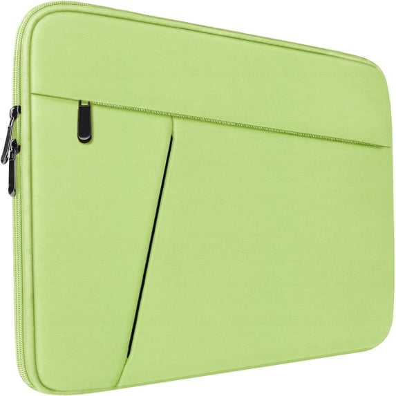 Laptop Sleeve 15.6 inch, Shockproof Protective Computer Carrying Cover with Front Pocket, Briefcase Handbags Laptop Case for 15.6 inch HP, Dell, Acer, Asus, Notebook, Light Green