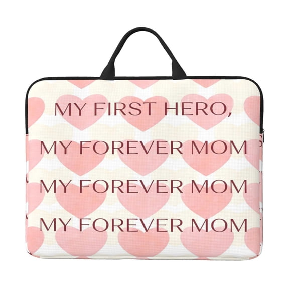 Laptop Sleeve Bag 14 Inch Waterproof Protective Computer Carrying Case With Handle Women Men Travel Commuter Essential My First Hero,My Forever Mom (2)