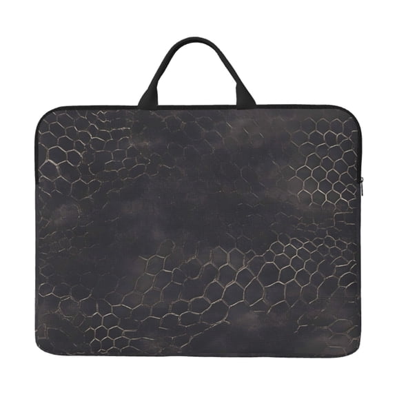 Laptop Sleeve Bag 14 Inch Waterproof Protective Computer Carrying Case With Handle Women Men Travel Commuter Essential Snake Skin Print Style Darkgray_2