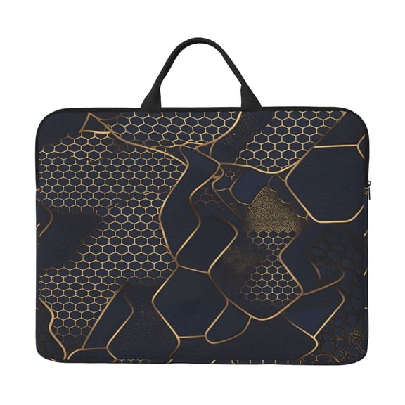 Laptop Sleeve Bag 14 Inch Waterproof Protective Computer Carrying Case With Handle Women Men Travel Commuter Essential Snake Skin Print Style Doderblue_1