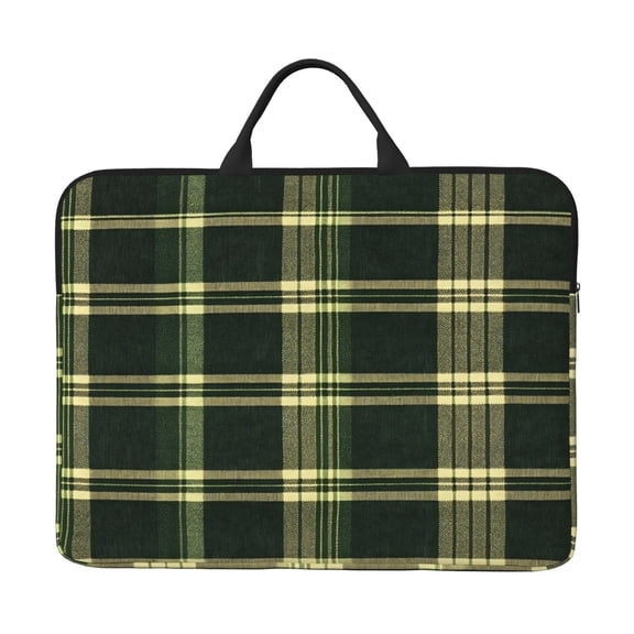 Laptop Sleeve Bag 14 Inch Waterproof Protective Computer Carrying Case With Handle Women Men Travel Commuter Essential Springgreen Buffalo Plaid Check Tartan Scotland_41650_4