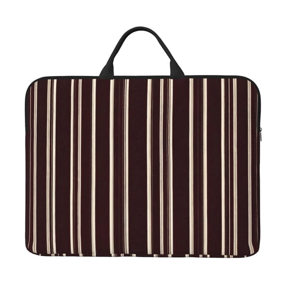 Laptop Sleeve Bag 14 Inch Waterproof Protective Computer Carrying Case With Handle Women Men Travel Commuter Essential Maroon Stripe_1