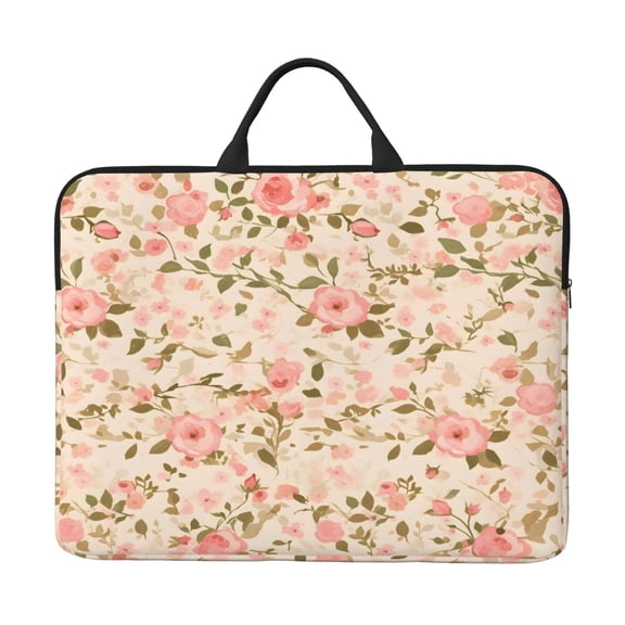 Laptop Sleeve Bag 14 Inch Waterproof Protective Computer Carrying Case With Handle Women Men Travel Commuter Essential Rose Gold Foil Leopard Print_4