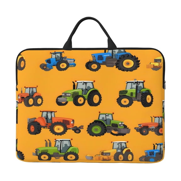 Laptop Sleeve Bag 14 Inch Waterproof Protective Computer Carrying Case With Handle Women Men Travel Commuter Essential Tractor-Trailer Truck (2)