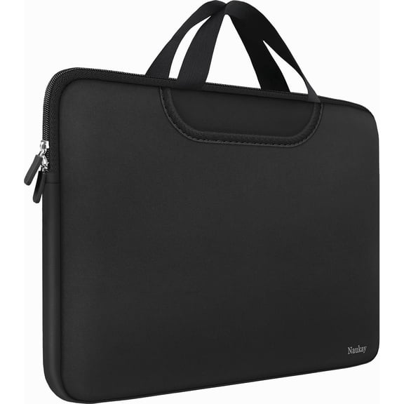 Laptop Sleeve Bag 15.6 Inch, Durable Traveling Briefcase Handle Bag & with Extra Pockets, Computer Protective Case Compatible for 15 15.6 inch HP, , , Asus, Black