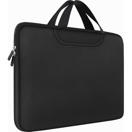 Laptop Sleeve Bag 15.6 Inch, Durable Traveling Briefcase Handle Bag & with Extra Pockets, Computer Protective Case Compatible for 15 15.6 inch HP, Dell, Acer, Asus, Black