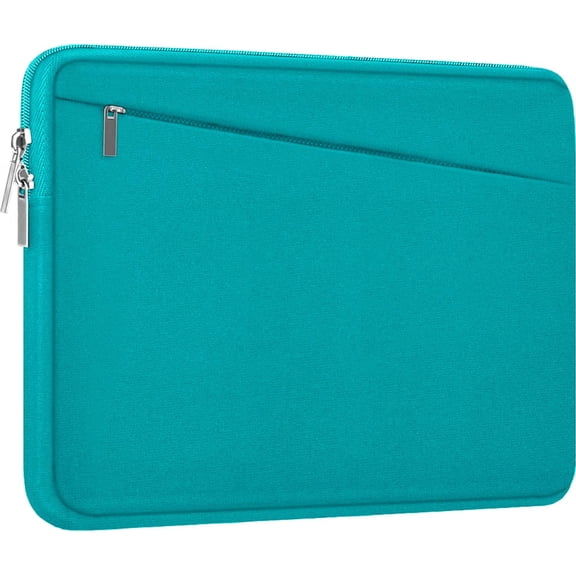 Laptop Sleeve Bag 15.6 inch, Durable Computer Carrying Bag Protective Case Briefcase Handbag with Front Pocket, Slim Laptop Case Cover for 15.6 Inch HP, Dell, Lenovo, Asus, Notebook, Light Blue