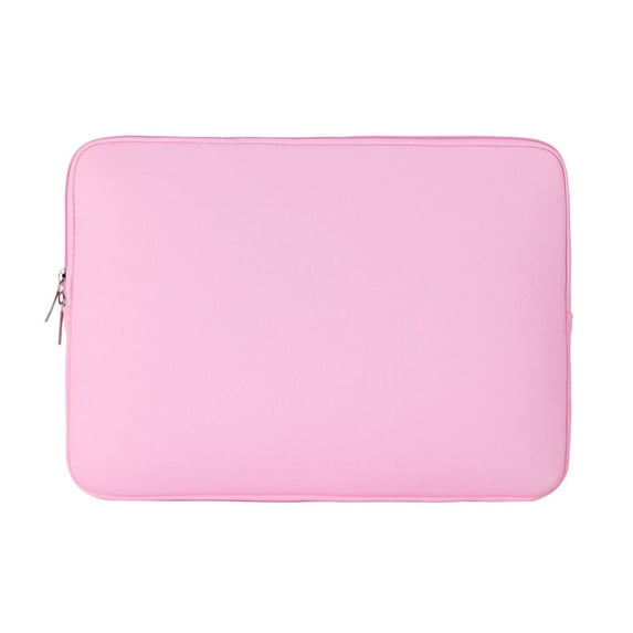 Laptop Sleeve Bag Compatible with 12-15.6 inch MacBook Pro, MacBook Air, Notebook Computer, Water Repellent Polyester Vertical Protective Case,Pink Soft Cover Protective Case Zipper Carrying Bag