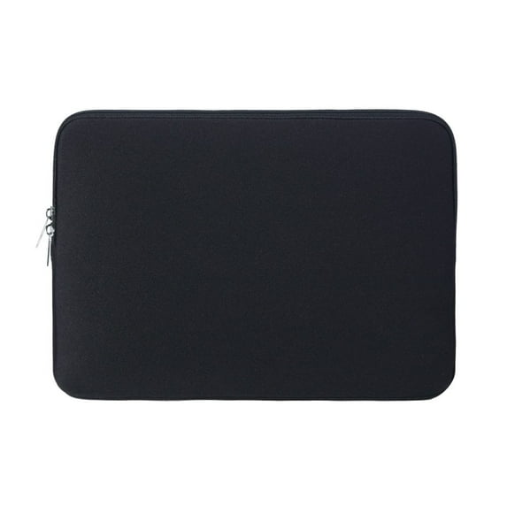 Laptop Sleeve Bag Compatible with 12-15.6 inch MacBook Pro, MacBook Air, Notebook Computer, Water Repellent Polyester Vertical Protective Case,Black Soft Cover Protective Case Zipper Carrying Bag