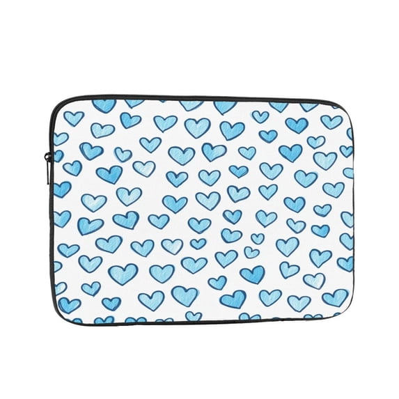 Laptop Sleeve Bag Compatible For iPad MacBook Air Pro Tablet Computer PC notebook Protective Fit in 10/12/13/14/15/16/17 inch Size Blue Heart (2)