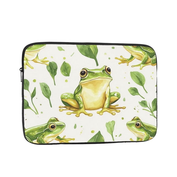 Laptop Sleeve Bag Compatible For iPad MacBook Air Pro Tablet Computer PC notebook Protective Fit in 10/12/13/14/15/16/17 inch Size Cute Frog (2)