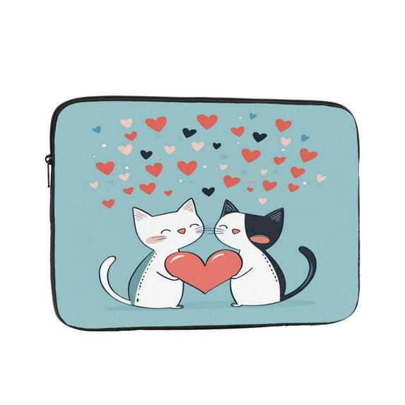 Laptop Sleeve Bag Compatible For iPad MacBook Air Pro Tablet Computer PC notebook Protective Fit in 10/12/13/14/15/16/17 inch Size Kitty Cat Love (2)