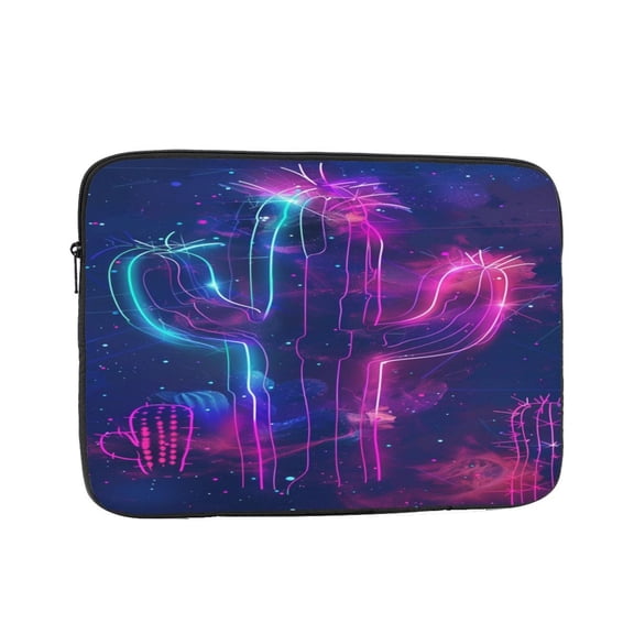 Laptop Sleeve Bag Compatible For iPad MacBook Air Pro Tablet Computer PC notebook Protective Fit in 10/12/13/14/15/16/17 inch Size Neon Cactus (15)