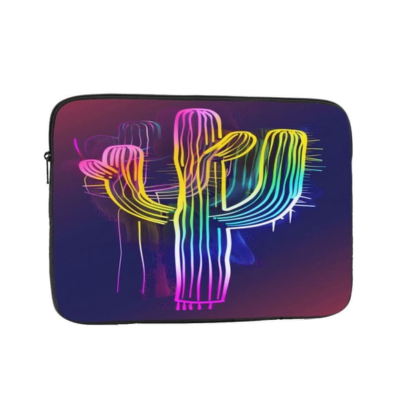 Laptop Sleeve Bag Compatible For iPad MacBook Air Pro Tablet Computer PC notebook Protective Fit in 10/12/13/14/15/16/17 inch Size Neon Cactus (6)