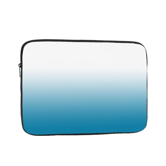 Laptop Sleeve Bag Compatible For iPad MacBook Air Pro Tablet Computer PC notebook Protective Fit in 10/12/13/14/15/16/17 inch Size blue fade white