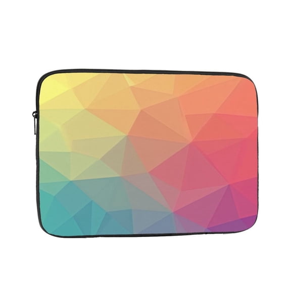 Laptop Sleeve Bag Compatible For iPad MacBook Air Pro Tablet Computer PC notebook Protective Fit in 10/12/13/14/15/16/17 inch Size Abstract triangles pattern