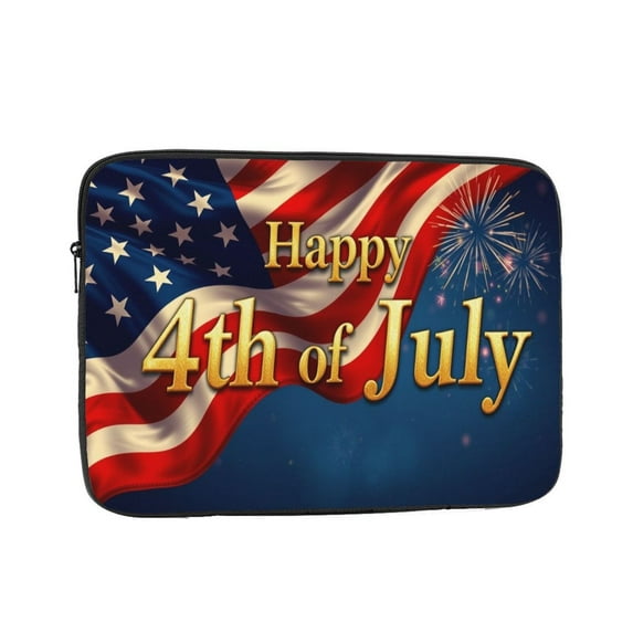 Laptop Sleeve Bag Compatible For iPad MacBook Air Pro Tablet Computer PC notebook Protective Fit in 10/12/13/14/15/16/17 inch Size American flag 4th of july