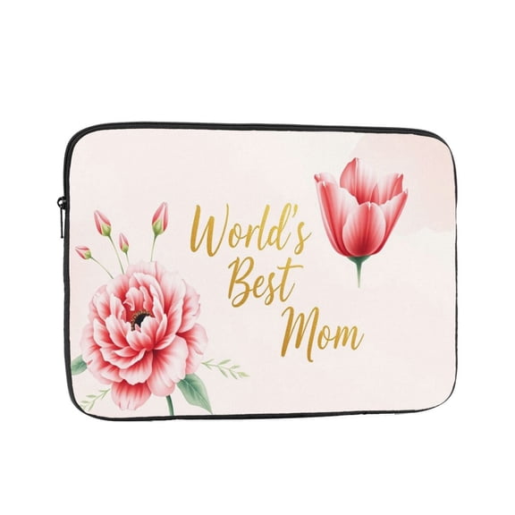 Laptop Sleeve Bag Compatible For iPad MacBook Air Pro Tablet Computer PC notebook Protective Fit in 10/12/13/14/15/16/17 inch Size Best Mom With Floral Vector (7)