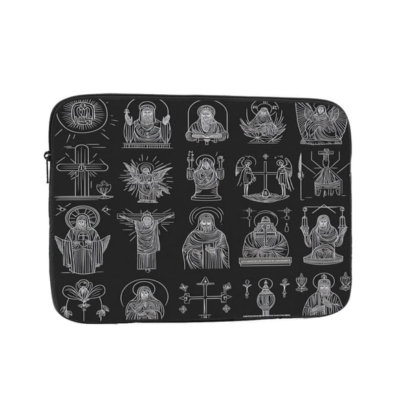 Laptop Sleeve Bag Compatible For iPad MacBook Air Pro Tablet Computer PC notebook Protective Fit in 10/12/13/14/15/16/17 inch Size Christian catholic icon (2)