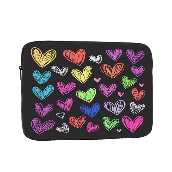 Laptop Sleeve Bag Compatible For iPad MacBook Air Pro Tablet Computer PC notebook Protective Fit in 10/12/13/14/15/16/17 inch Size Colorful Love Hearts (4)