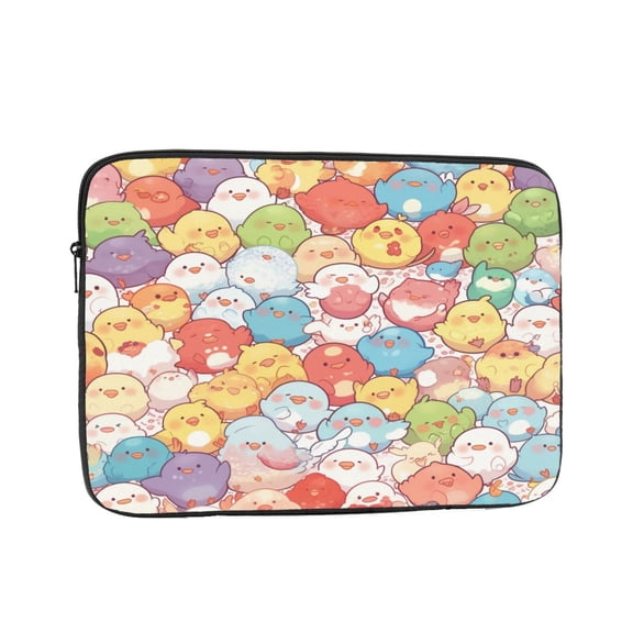 Laptop Sleeve Bag Compatible For iPad MacBook Air Pro Tablet Computer PC notebook Protective Fit in 10/12/13/14/15/16/17 inch Size Cute Bird Cartoon (62)