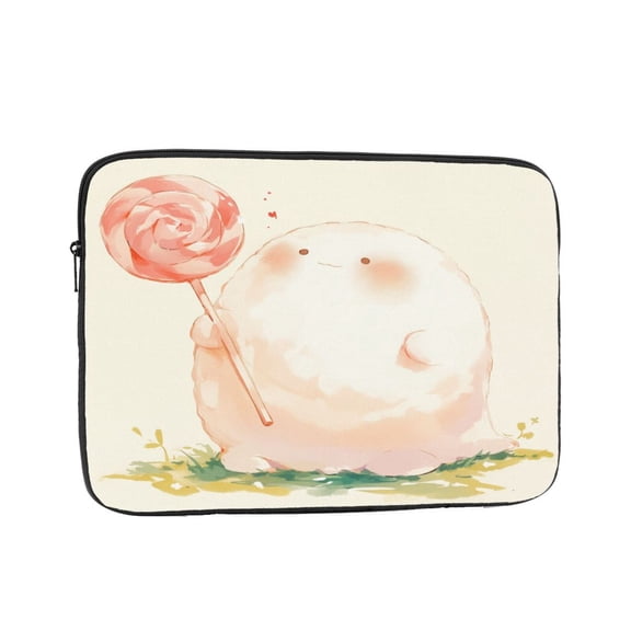 Laptop Sleeve Bag Compatible For iPad MacBook Air Pro Tablet Computer PC notebook Protective Fit in 10/12/13/14/15/16/17 inch Size Cute Ghost Lollipop