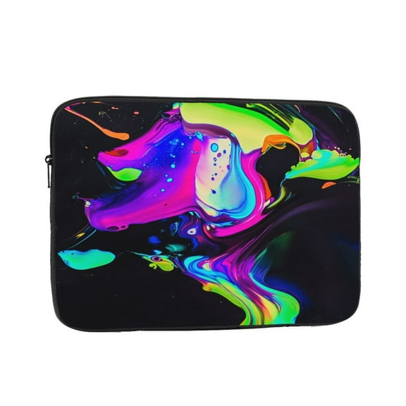 Laptop Sleeve Bag Compatible For iPad MacBook Air Pro Tablet Computer PC notebook Protective Fit in 10/12/13/14/15/16/17 inch Size Liquid marbling paint background (2)