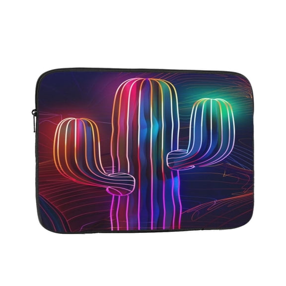 Laptop Sleeve Bag Compatible For iPad MacBook Air Pro Tablet Computer PC notebook Protective Fit in 10/12/13/14/15/16/17 inch Size Neon Cactus Desert (12)