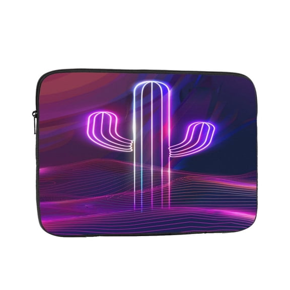 Laptop Sleeve Bag Compatible For iPad MacBook Air Pro Tablet Computer PC notebook Protective Fit in 10/12/13/14/15/16/17 inch Size Neon Cactus Desert (19)