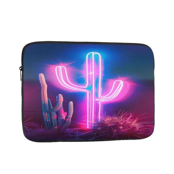 Laptop Sleeve Bag Compatible For iPad MacBook Air Pro Tablet Computer PC notebook Protective Fit in 10/12/13/14/15/16/17 inch Size Neon Cactus Desert (22)
