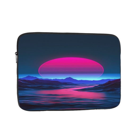 Laptop Sleeve Bag Compatible For iPad MacBook Air Pro Tablet Computer PC notebook Protective Fit in 10/12/13/14/15/16/17 inch Size Neon River Velly Cyber (8)