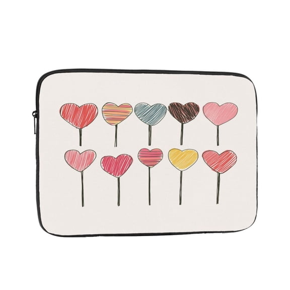 Laptop Sleeve Bag Compatible For iPad MacBook Air Pro Tablet Computer PC notebook Protective Fit in 10/12/13/14/15/16/17 inch Size Pink Heart Lollipop (3)