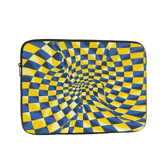 Laptop Sleeve Bag Compatible For iPad MacBook Air Pro Tablet Computer PC notebook Protective Fit in 10/12/13/14/15/16/17 inch Size Twisted Checkerboard 3D Illusion