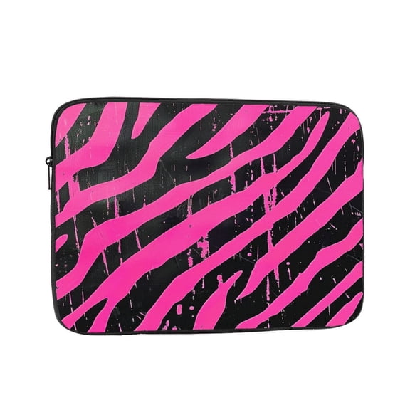 Laptop Sleeve Bag Compatible For iPad MacBook Air Pro Tablet Computer PC notebook Protective Fit in 10/12/13/14/15/16/17 inch Size pink and black zebra stripes (2)