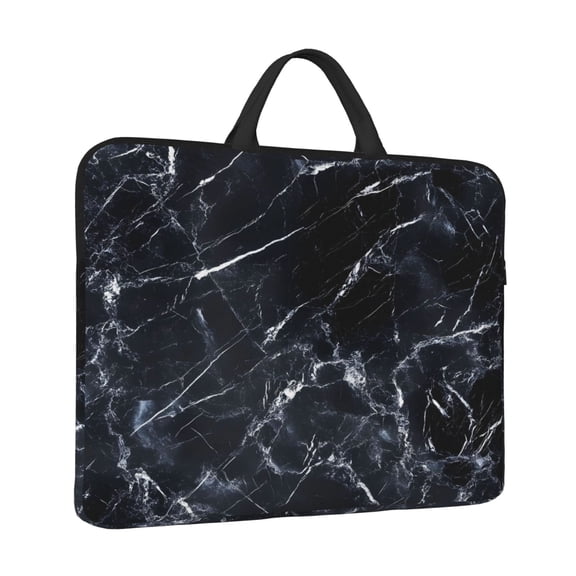 Laptop Sleeve Bag For Women Men 14inch Waterproof Durable Protective Computer Carrying Cover Handle Laptop Case Bag Black Marble_4