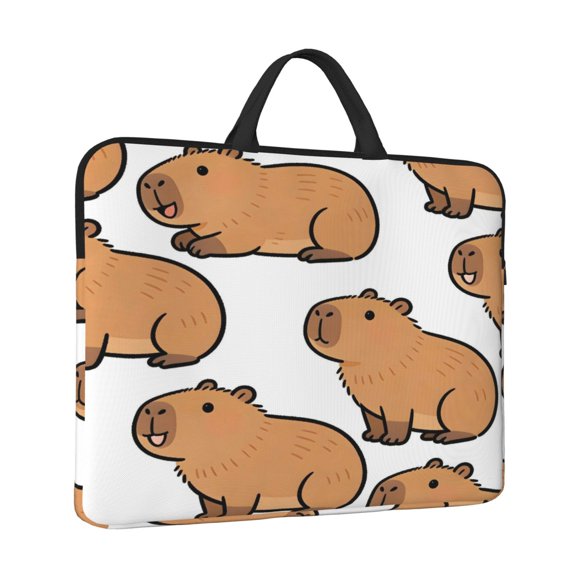 Laptop Sleeve Bag For Women Men 14inch Waterproof Durable Protective Computer Carrying Cover Handle Laptop Case Bag Cartoon Capybara (2)