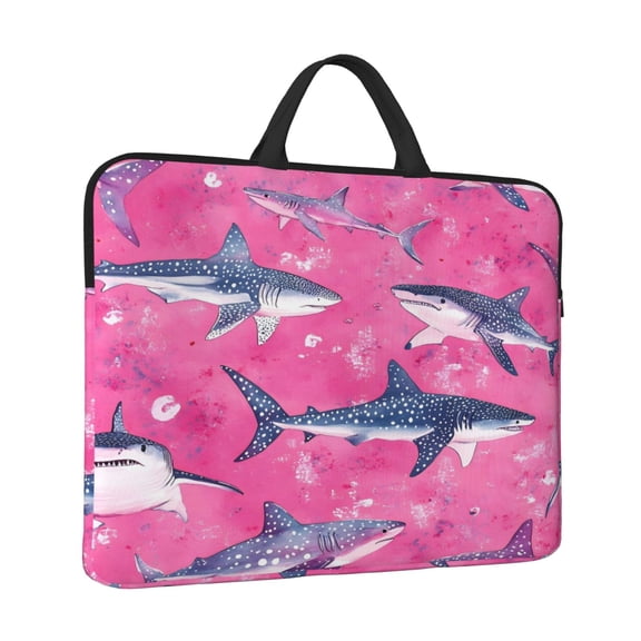Laptop Sleeve Bag For Women Men 14inch Waterproof Durable Protective Computer Carrying Cover Handle Laptop Case Bag Chic Whale Sharks