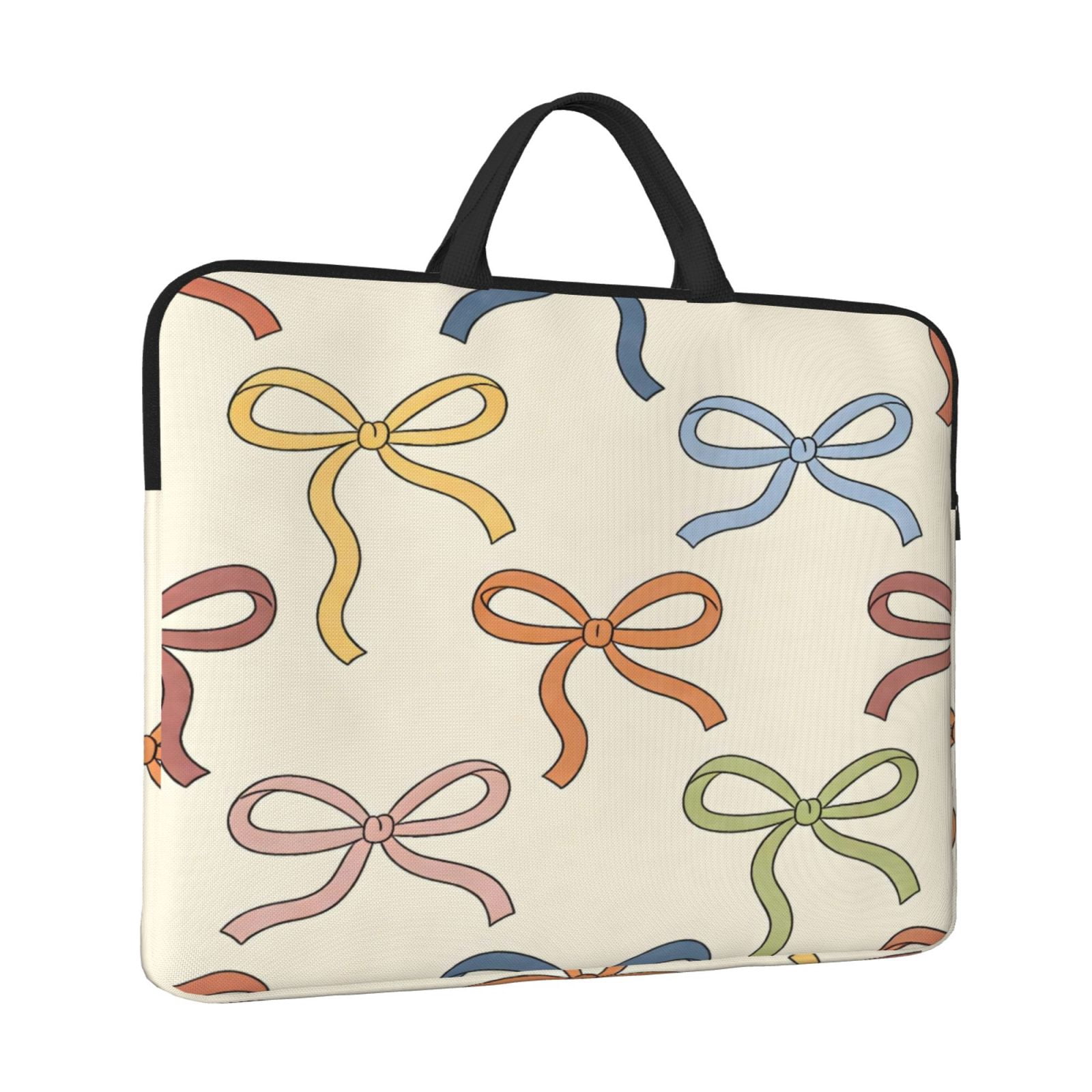Laptop Sleeve Bag For Women Men 14inch Waterproof Durable Protective Computer Carrying Cover Handle Laptop Case Bag Colorful Bows (2)
