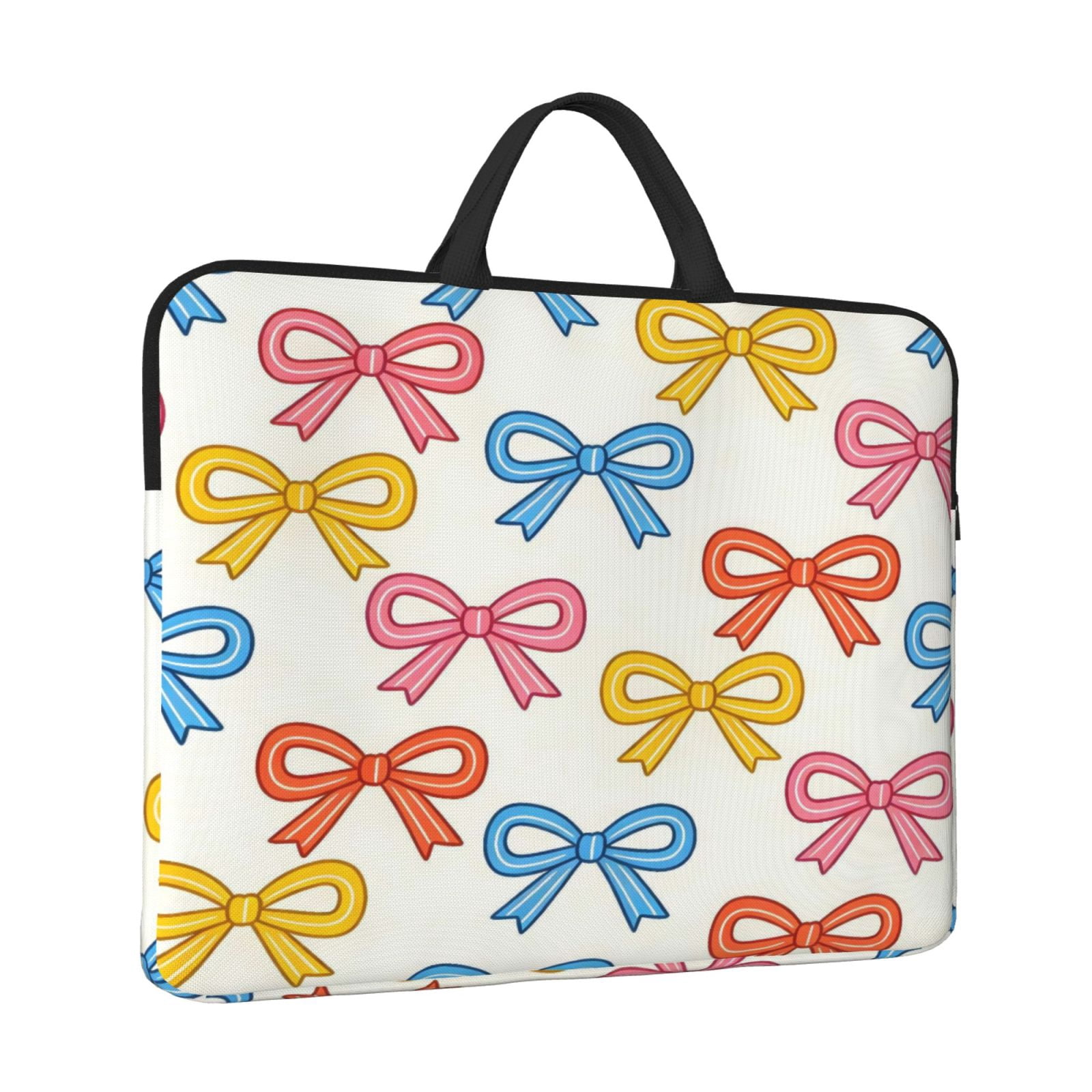 Laptop Sleeve Bag For Women Men 14inch Waterproof Durable Protective Computer Carrying Cover Handle Laptop Case Bag Colorful Bows (3)