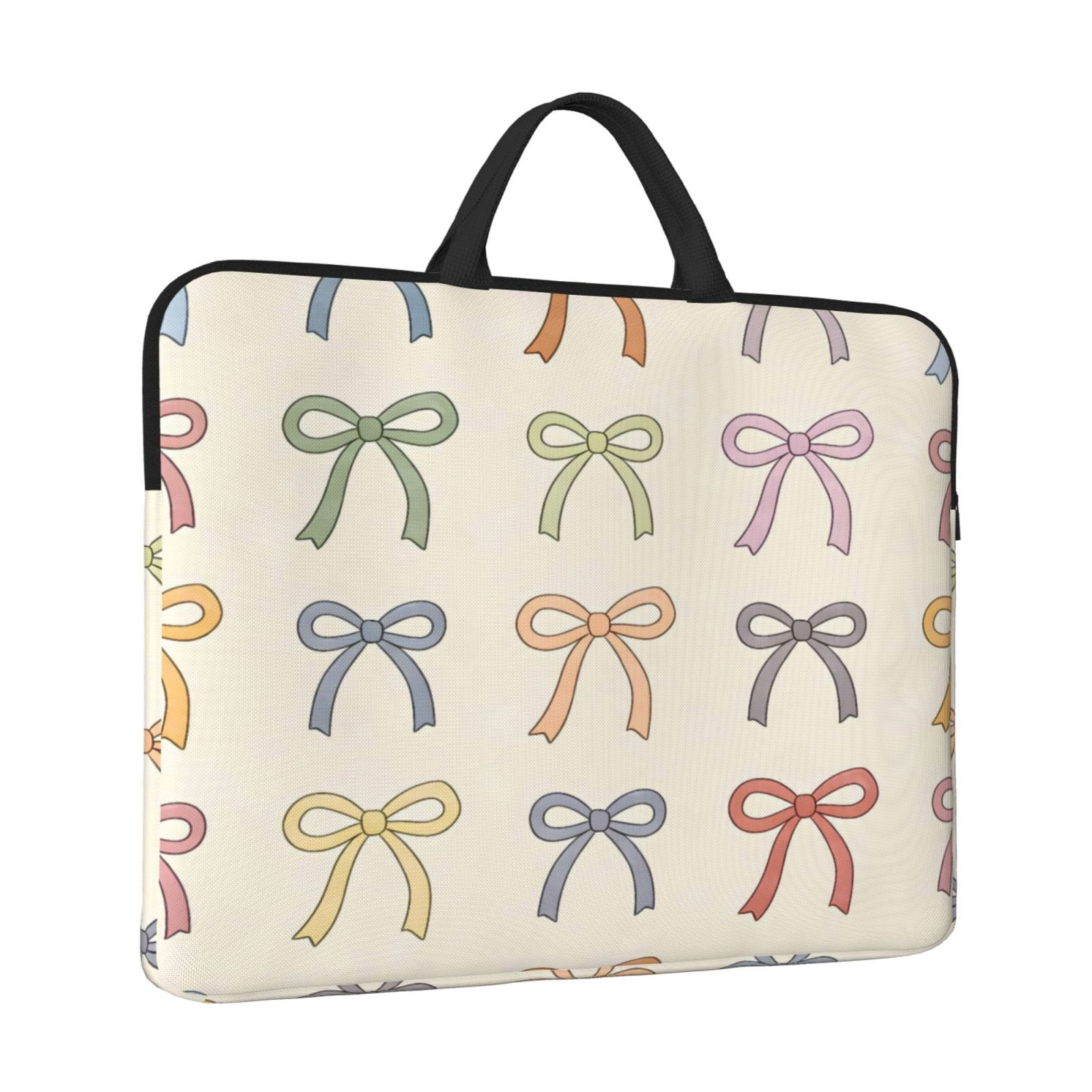 Laptop Sleeve Bag For Women Men 14inch Waterproof Durable Protective Computer Carrying Cover Handle Laptop Case Bag Colorful Bows (4)