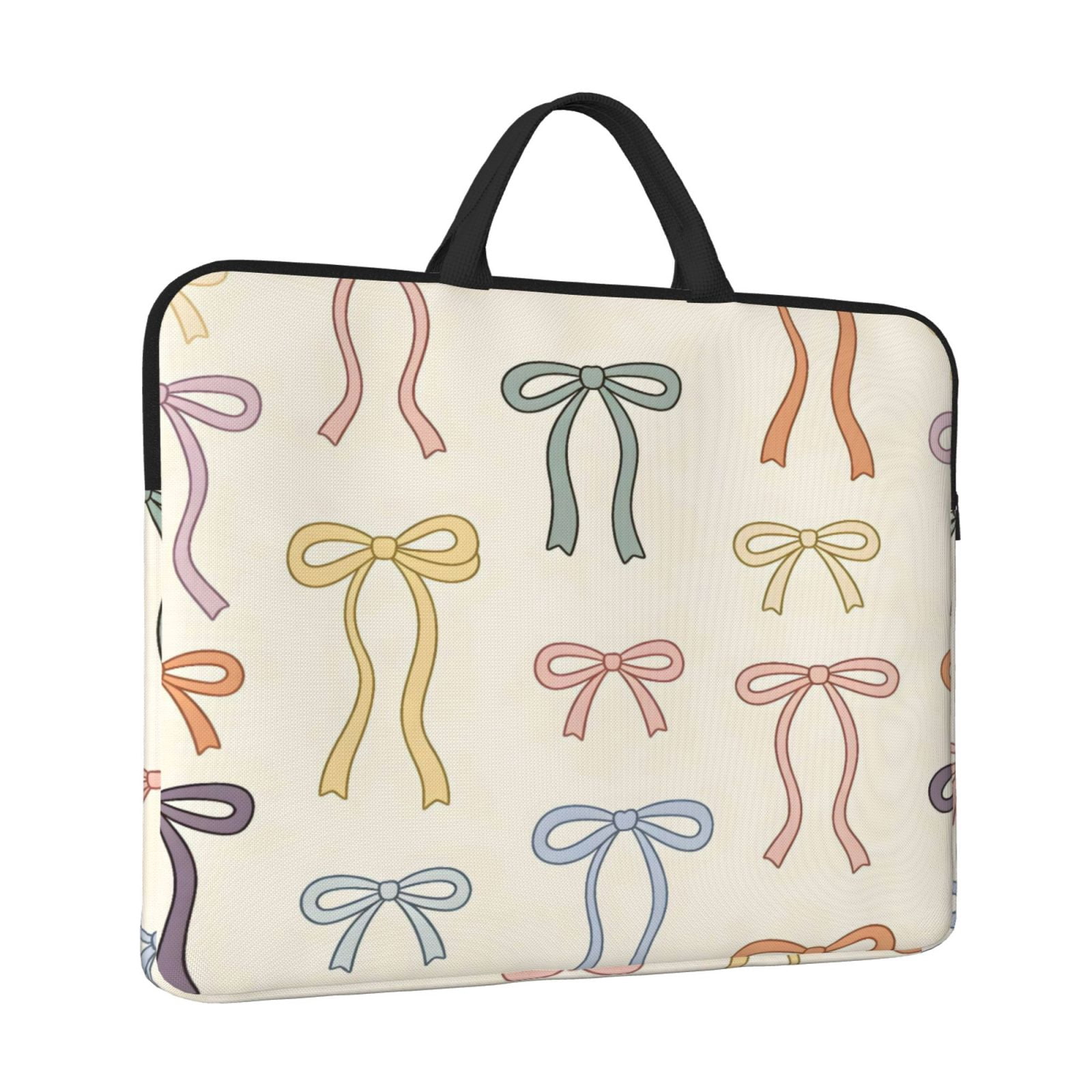 Laptop Sleeve Bag For Women Men 14inch Waterproof Durable Protective Computer Carrying Cover Handle Laptop Case Bag Colorful Bows (5)
