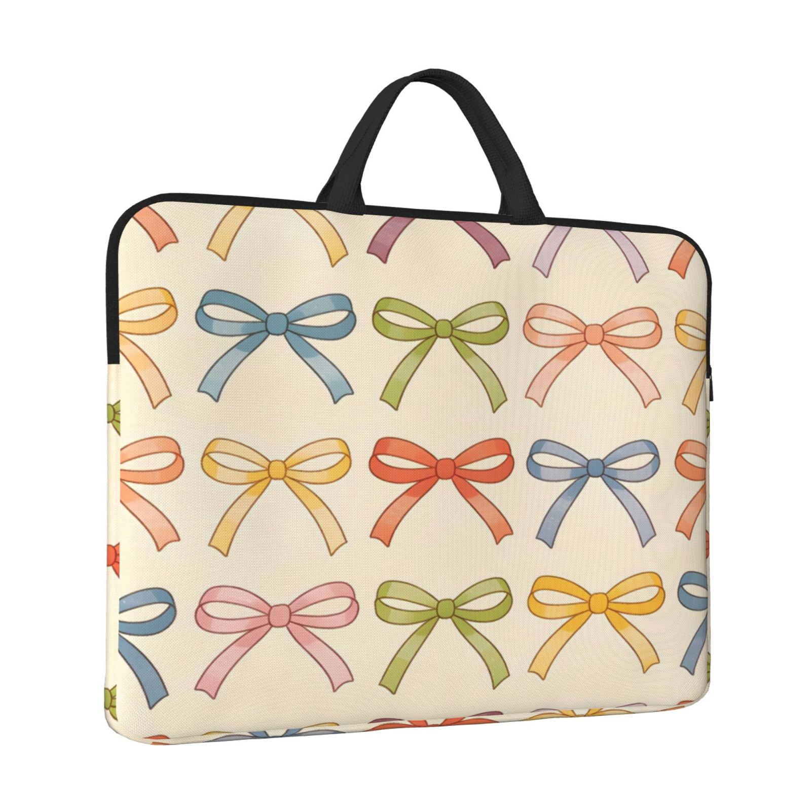 Laptop Sleeve Bag For Women Men 14inch Waterproof Durable Protective Computer Carrying Cover Handle Laptop Case Bag Colorful Bows